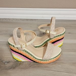 Straw Multicolor Wedges